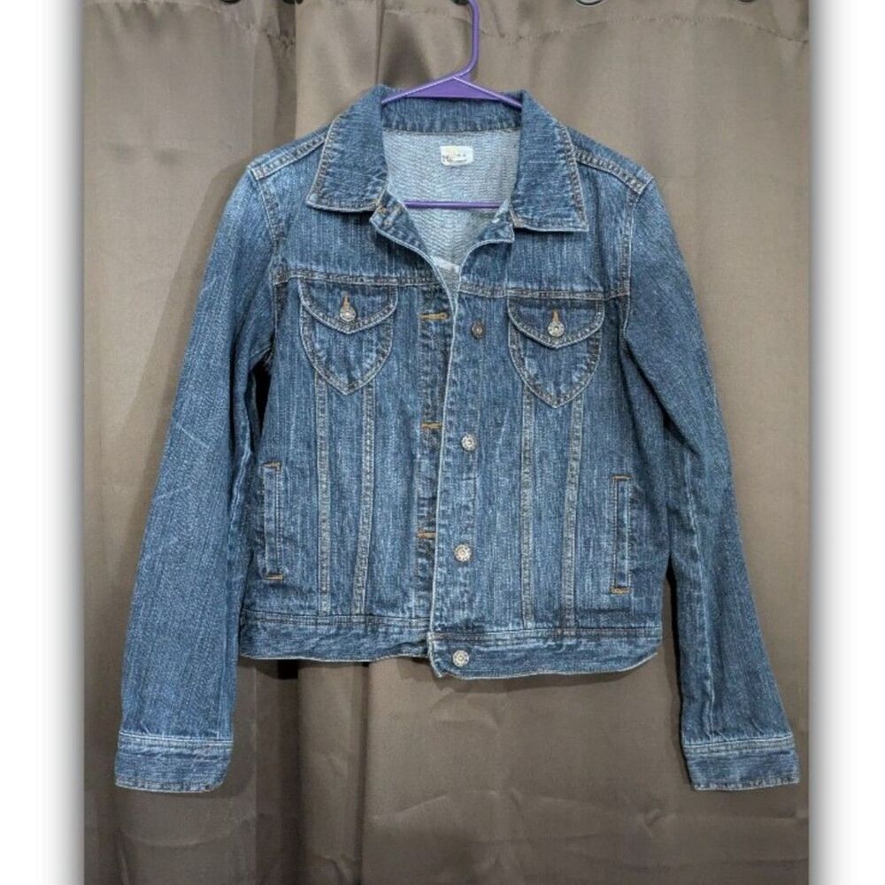 Mudd Women's Blue Jean Denim Jacket Size Large Trucker Y2K